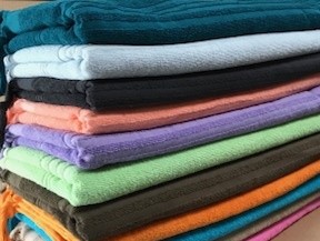 effen doek met ingeweven strepen, 11 mooie kleuren